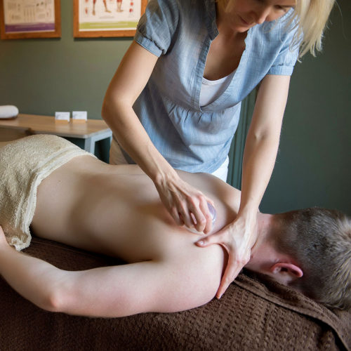 Rebecca Wissman shoulder massage at Biddenden Chiropractic. We offer a range of treatments for back, shoulder, knee and neck pain.